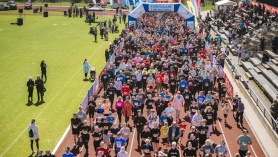 5 km jooksu ja kõndimise start. Foto Valmar Voolaid